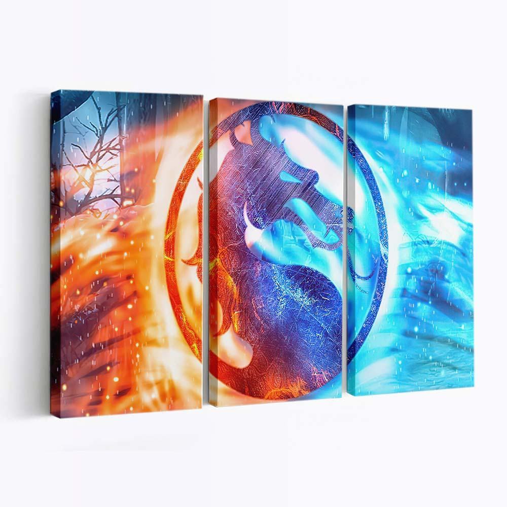 mortal kombat movie fire and ice logo 4k kv